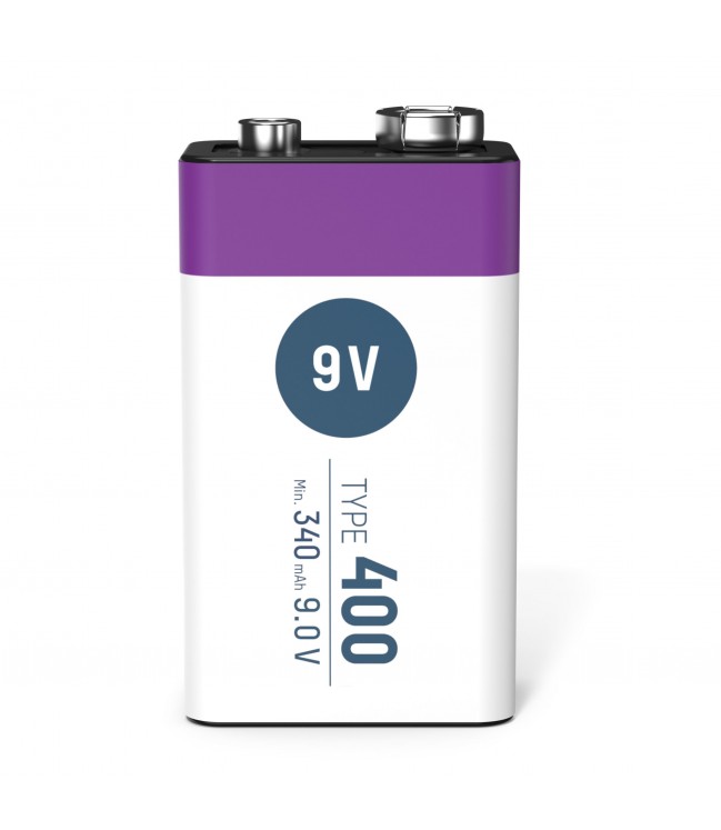 ANSMANN Rechargeable batteries 1604 9V 400mAh (Li-Ion 3.7Wh) with USB-C socket