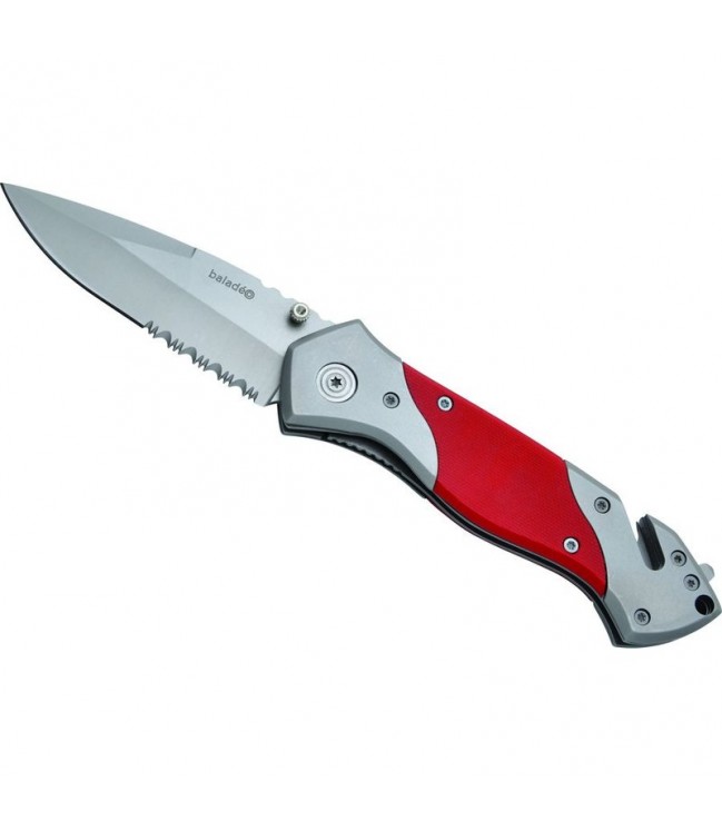 Security knife Baladeo RESCUE, RED