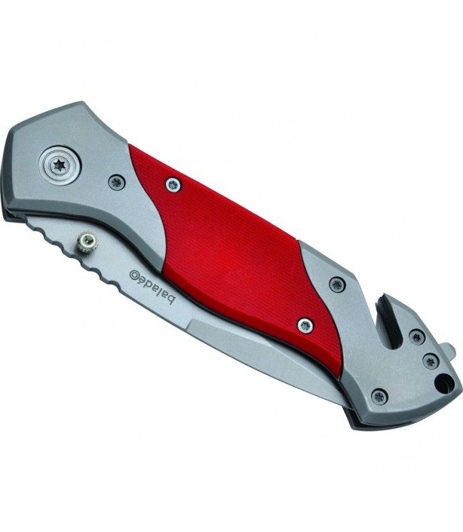 Security knife Baladeo RESCUE, RED