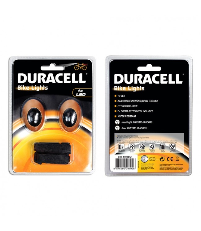Duracell bicycle light set