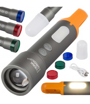 Coba Flashlight Zoom COB USB with filters CB-X723