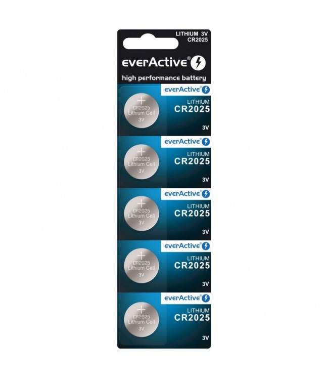 everActive CR2025 Mini Lithium battery, 5pcs