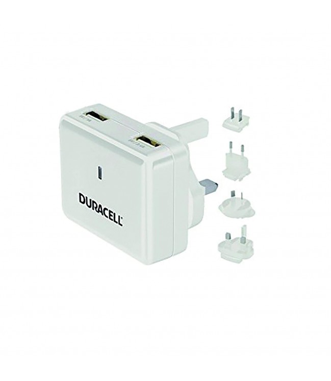 DURACELL DR6001W 2.4A + 1A Dual USB Travel Charger