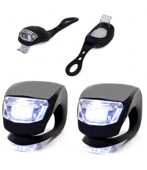 Bicycle lights, silicone, black 2pcs