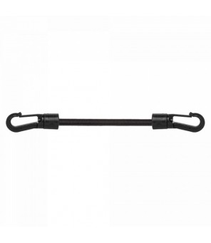 Elastic rubber 0,6x60 cm PVC hook black