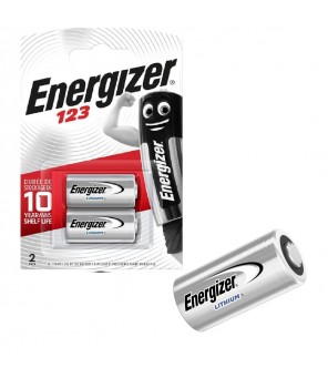 Energizer CR123 battery, 2pcs.