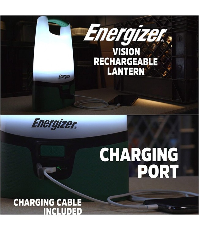 Energizer įkraunama stovyklautojo lempa 1000lm USB ŽALIA