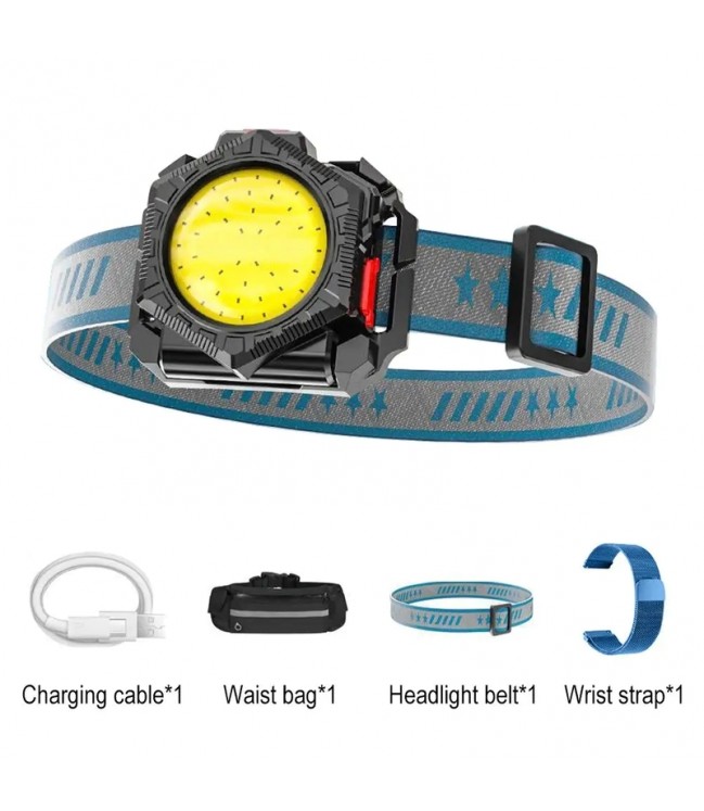 Entac head/wrist flashlight 5W with waist bag