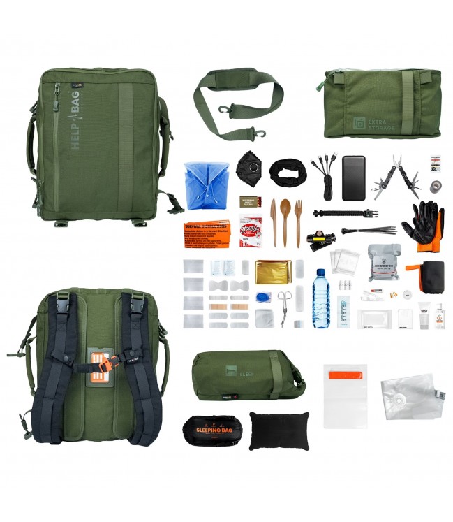 Help Bag Essential emergency kit Olive green