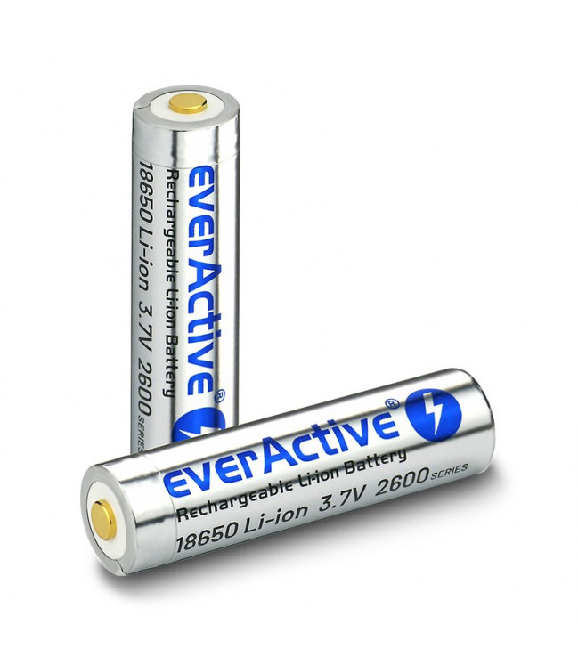 EverActive 18650 3,7 V Li-ion 2600 mAh mikro USB baterija su dėžute