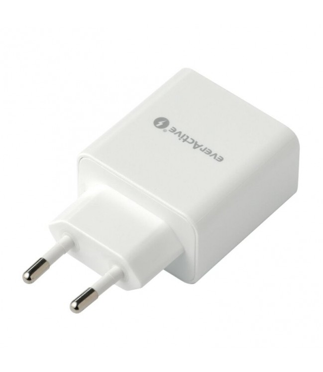 EverActive 5-12V USB QC 3.0 and USB-C PD 18W Charger SC-350