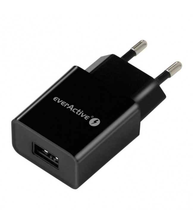 EverActive 5V 1A USB įkroviklis SC-100B JUODAS