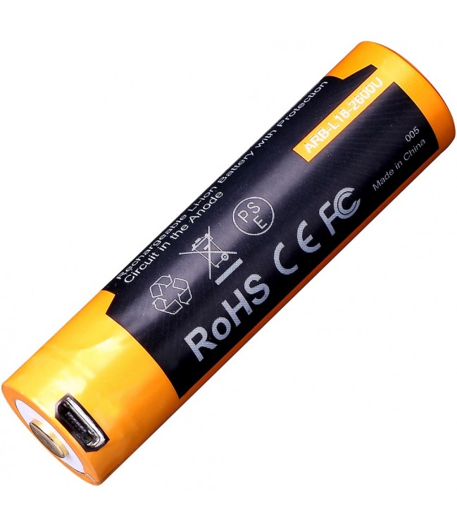 Fenix ARB-L18-2600U USB pakraunama 18650 baterija 