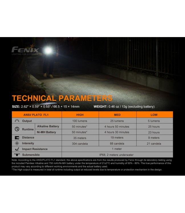 Fenix E01 V2.0 Keychain LED Flashlight