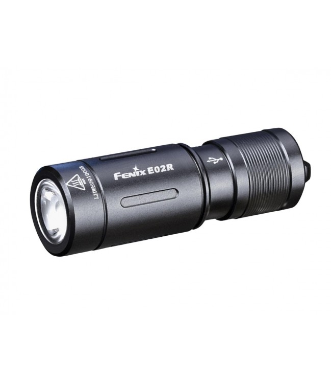 Fenix E02R USB rechargeable keychain flashlight BLACK