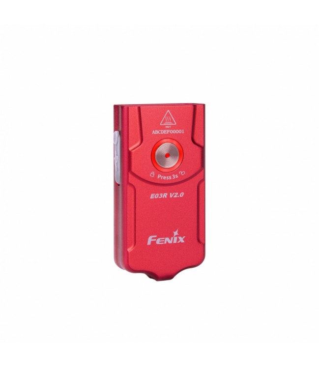 Fenix E03R V2.0 LED žibintuvėlis ant raktų Limited Edition Rose Red