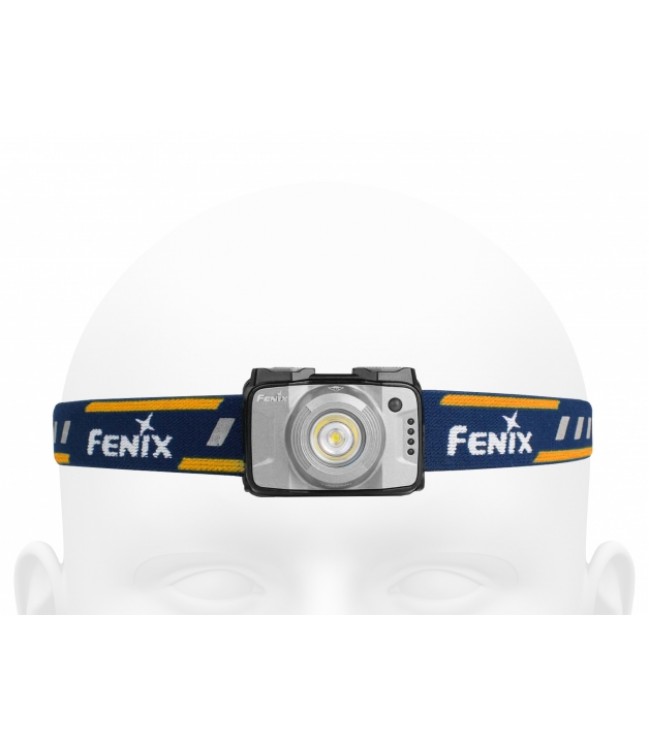 Fenix HL12R kraunamas žibintuvėlis ant galvos, pilkas