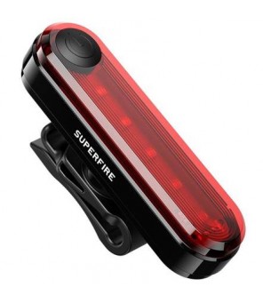 Galinis dviračio žibintas Superfire BTL01, USB, 230mAh