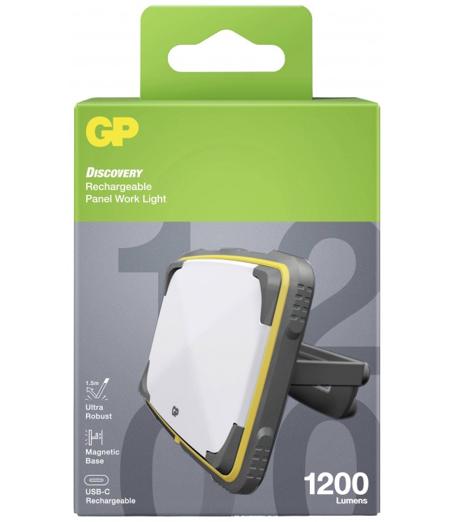 GP rechargeable work lamp 1200lm with magnet CWP15