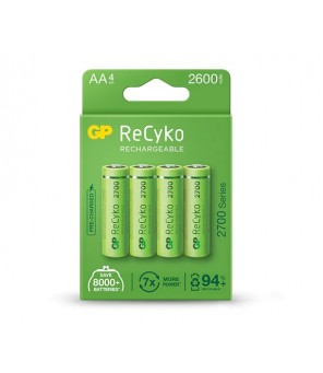 GP ReCyko pakraunamos baterijos 2600mAh AA (2700 Series, 4 vnt)