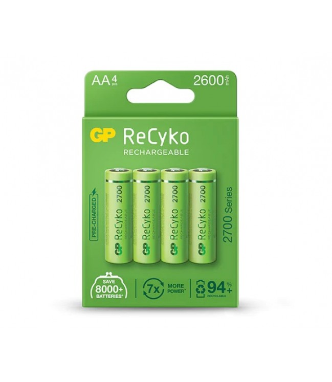 Аккумулятор GP ReCyko 2600 мАч AA (серия 2700, 4 батарейных блока)