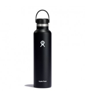 Hydro Flask Standard Mouth kelioninis buteliukas su standartiniu lanksčiu dangteliu 710 ml S24SX001 Black
