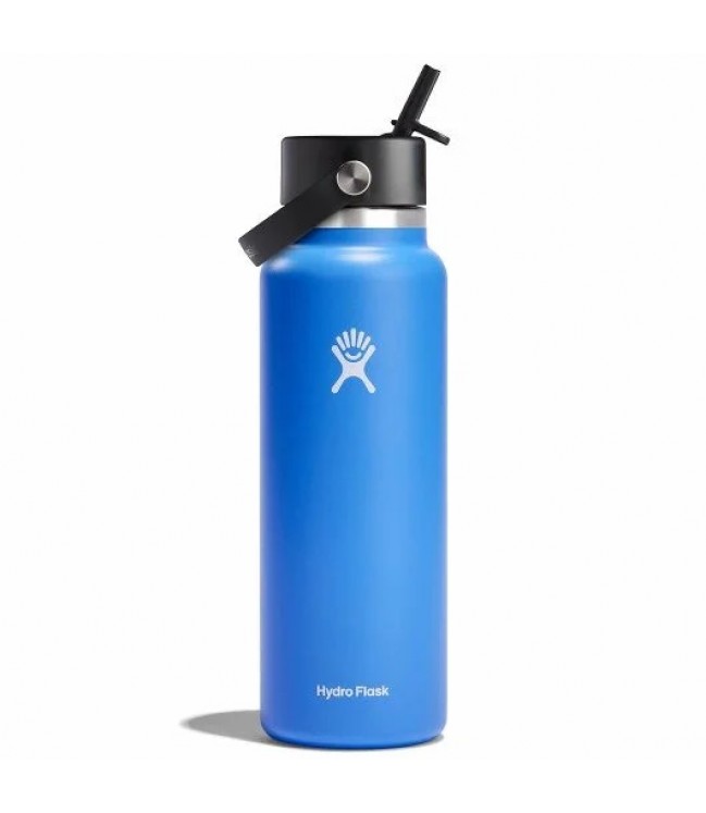 Hydro Flask Wide flex cap travel bottle 1183 ml W40BTS482 Cascade + cap with straw WFS001