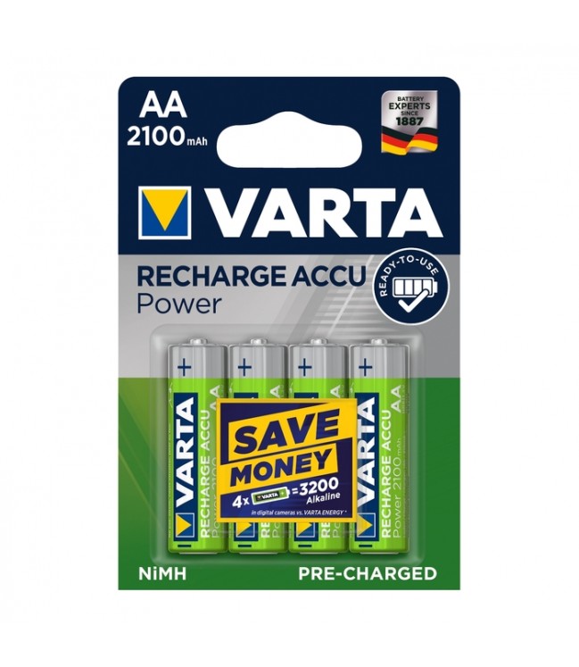 Įkraunamos baterijos AA 2100 mAh (4vnt) VARTA 56706