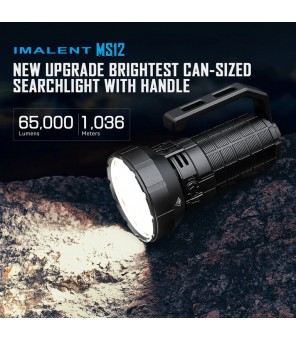 Imalent MS12 Mini-C 65000lm, 1036 metres warm white flashlight