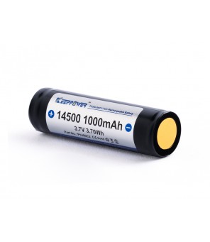 Keeppower 14500 - 1000 mAh, 3.6 - 3.7 V Li-ion battery with PCB protection 1 PCS P1450C2