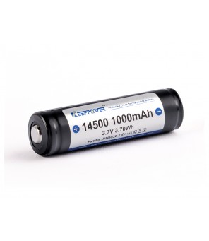 Keeppower 14500 - 1000 mAh, 3.6 - 3.7 V Li-ion battery with PCB protection 1 PCS P1450C2