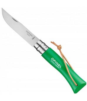 Kišeninis peilis Opinel Trekking Nr.7 nerūdijančio plieno ašmenimis ir žalia rankena