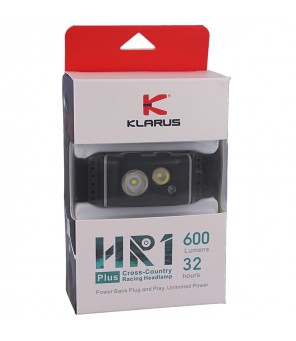 KLARUS Cross-Country Racing žibintas balta/raudona LED (HR1 PLUS BLACK)