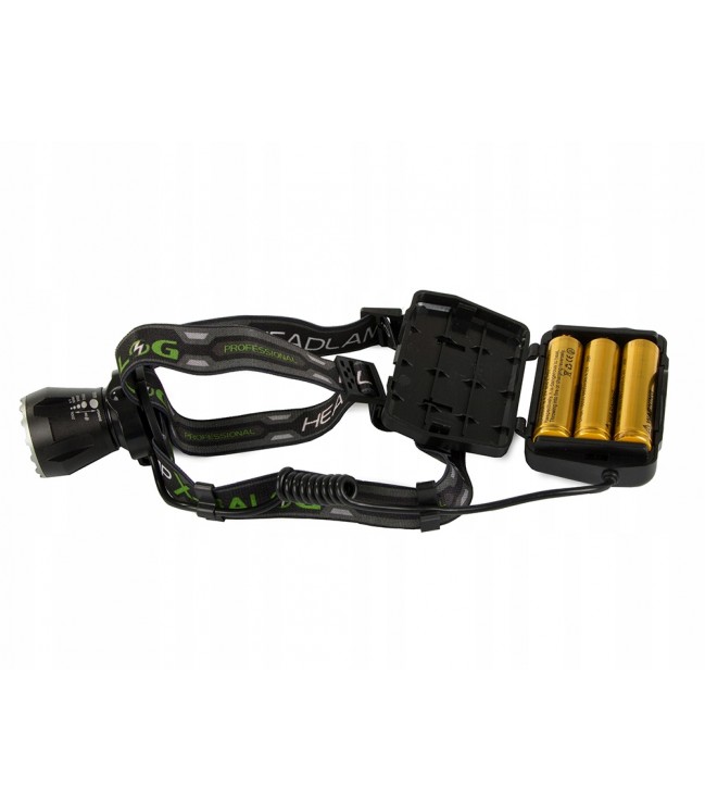 LED head torch XHP160 with zoom function, powerbank function