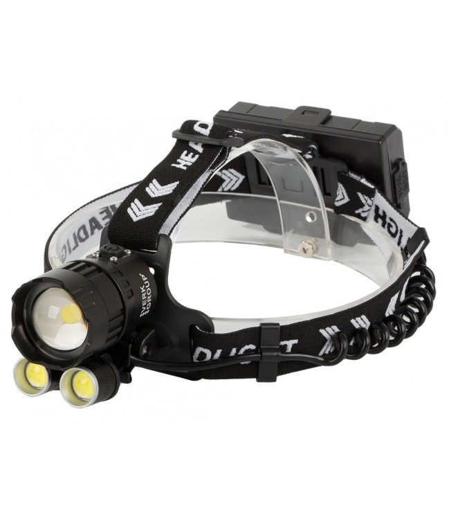 LED head torch XHP160 with 2COBLED with zoom function