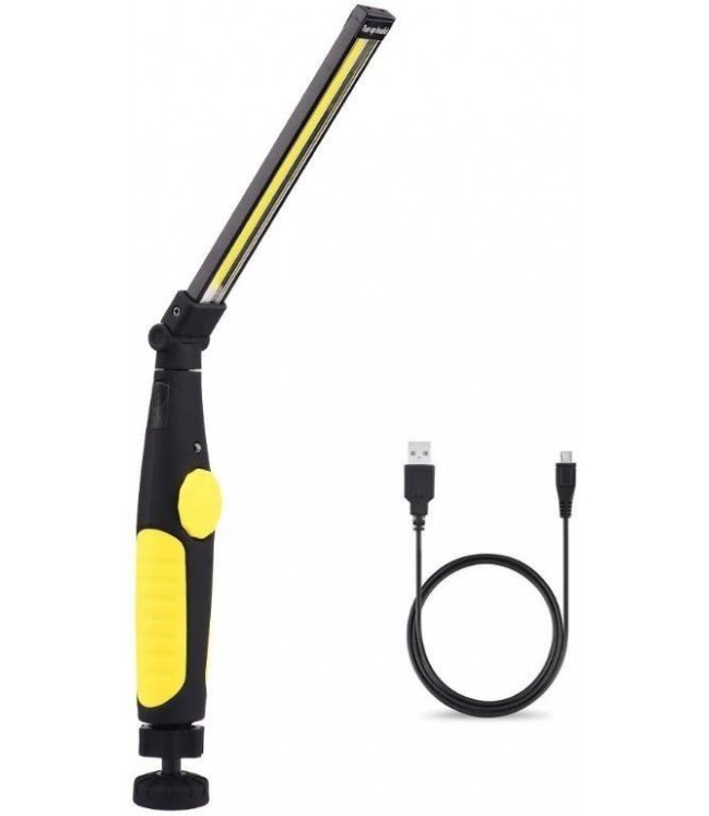 Work lamp rechargeable COB LED foldable, with magnet