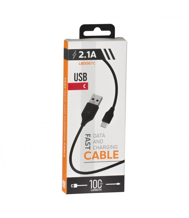 Libox LB0067C USB cable - USB Type-C 1m length Black