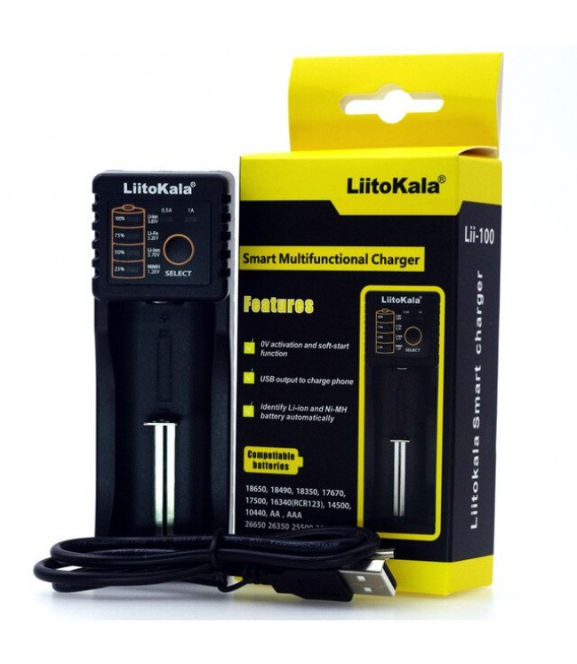 LiitoKala Lii-100 baterijų pakrovėjas
