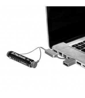 Magnetinis USB Li-ion akumuliatorių įkroviklis su PowerBank funkcija MAC0012