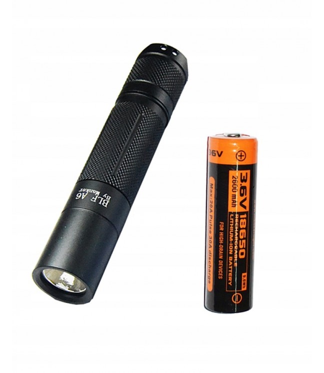 Manker BLF A6 1600 Lumen CREE XP-L LED žibintuvėlis su 18650 baterija