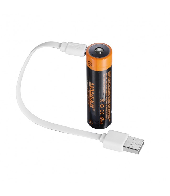 Manker MC12 Ultra-Throw LED Flashlight + USB 18650 Battery
