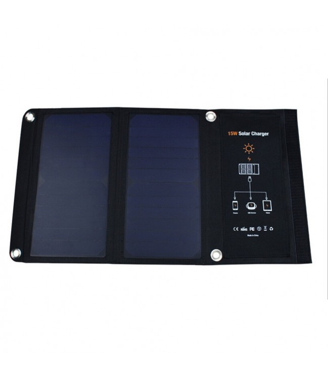 Портативная мобильная солнечная панель 15 Вт