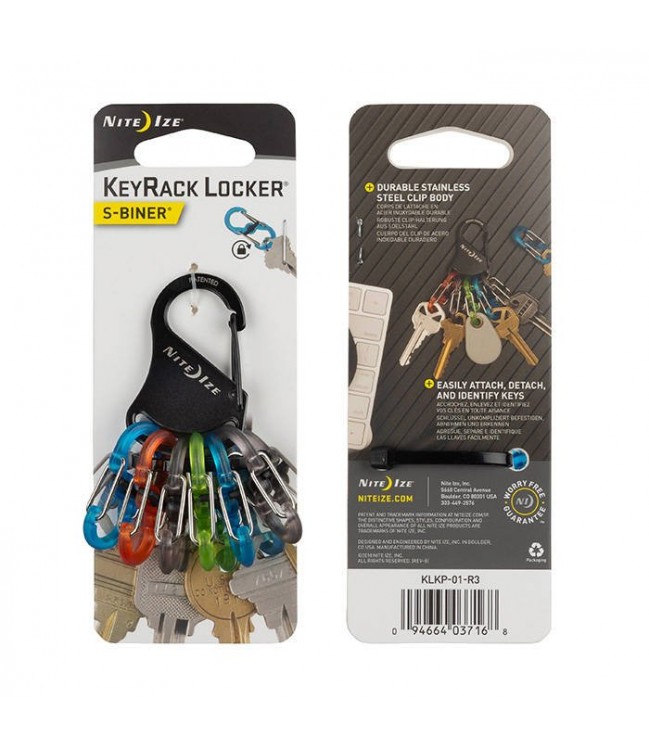 Nite Ize Plastic S-Biner KeyRa colored key chain KLKP-01-R3