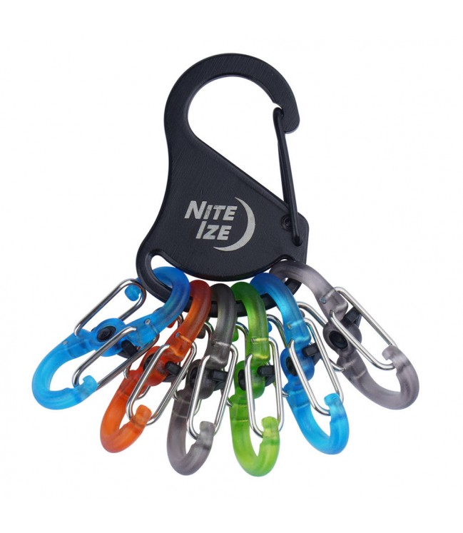 Nite Ize Plastic S-Biner KeyRa colored key chain KLKP-01-R3