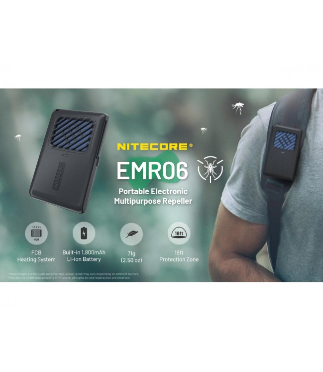 Nitecore EMR06 - Mosquito repellent, integrated rechargeable battery