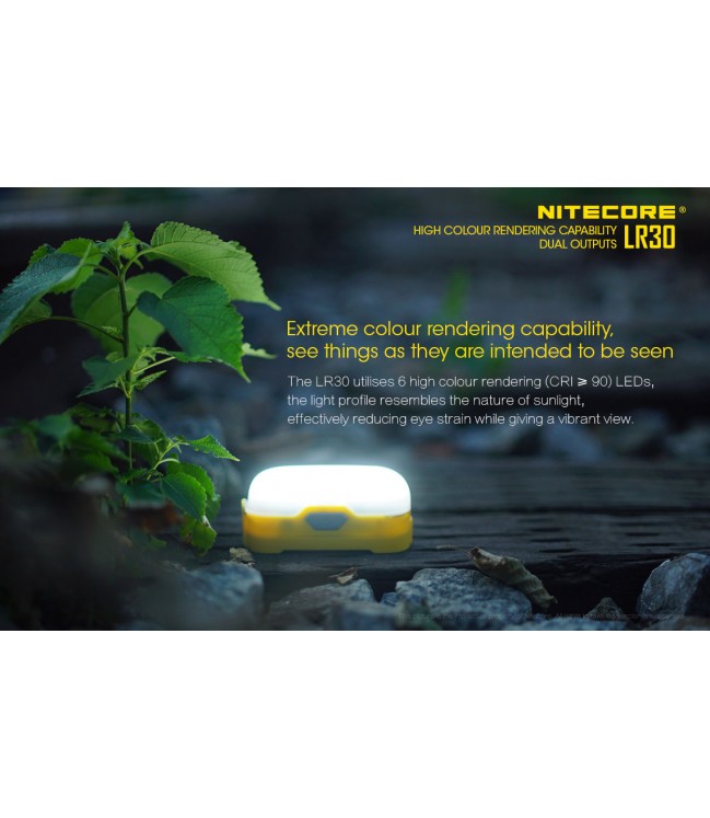 Nitecore LR30 LED lempa, geltona