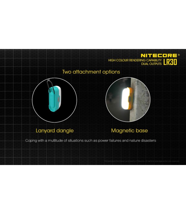 Nitecore LR30 LED lempa, geltona