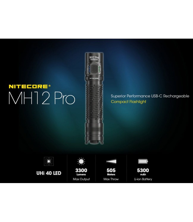 Nitecore MH12 Pro UHi 40 LED žibintuvėlis 3300lm
