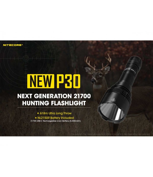 Nitecore NEW P30 Hunting kit žibintuvėlis, komplektas