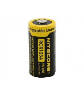 Nitecore RCR123A 650mAh 3.7V 2.4Wh rechargeable battery NL166